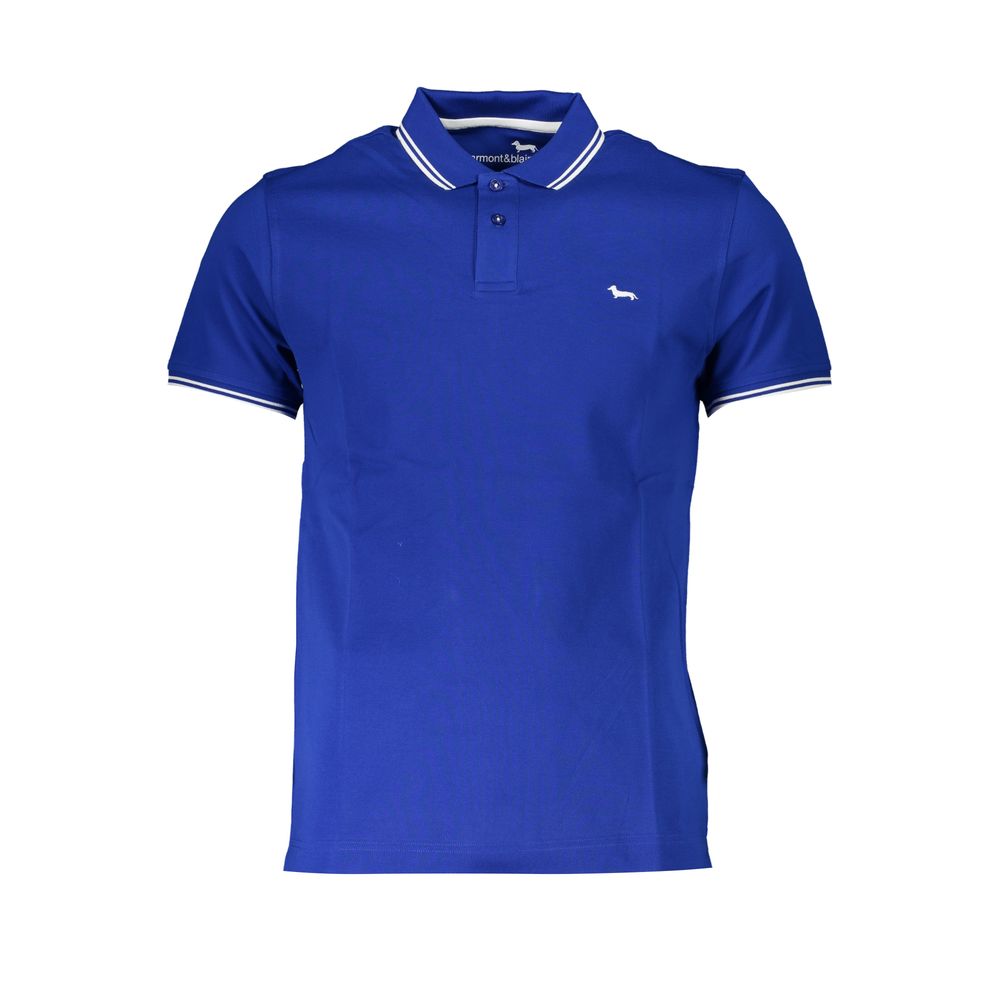 Harmont & Blaine Sleek Short Sleeved Contrast Polo Shirt