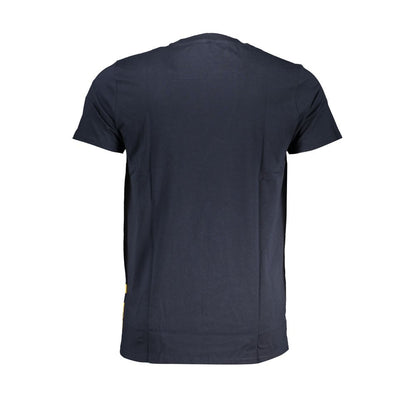Cavalli Class Blue Cotton Crew Neck T-Shirt