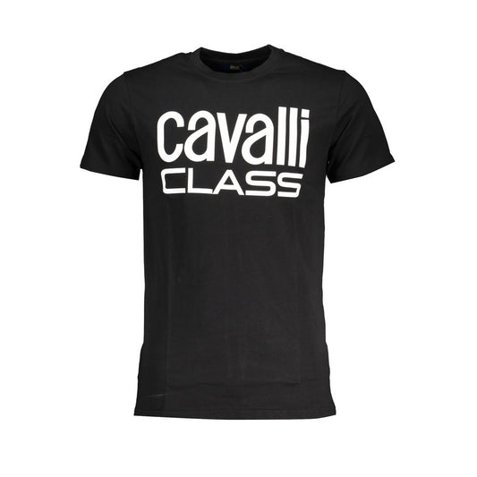 Cavalli Class Black Cotton T-Shirt - Stylish Comfort for Every Occasion