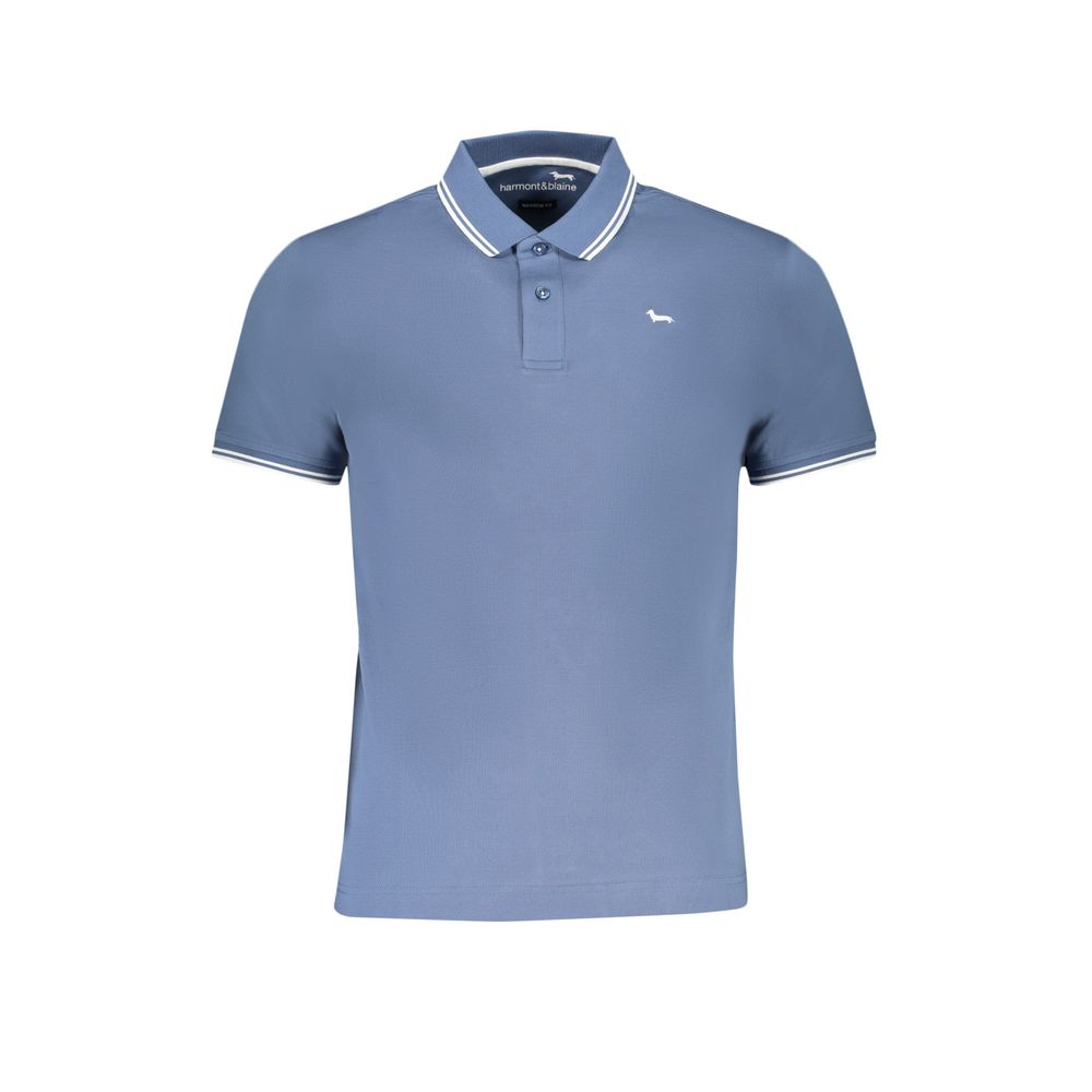 Harmont & Blaine Blue Cotton Polo Shirt - Perfect for Every Occasion