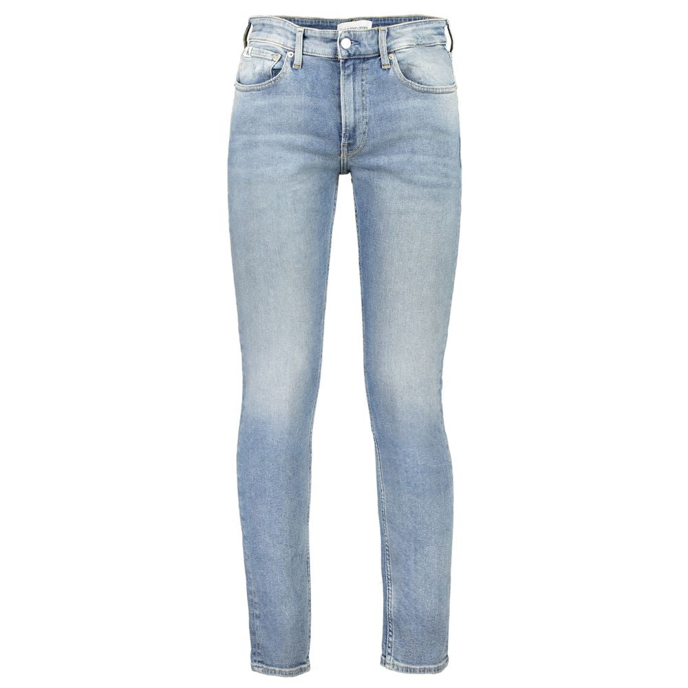 Calvin Klein Blue Cotton Slim Taper Jeans