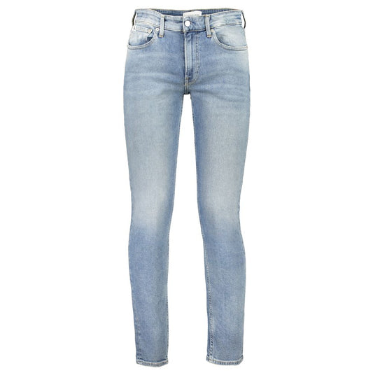 Calvin Klein Blue Cotton Slim Taper Jeans