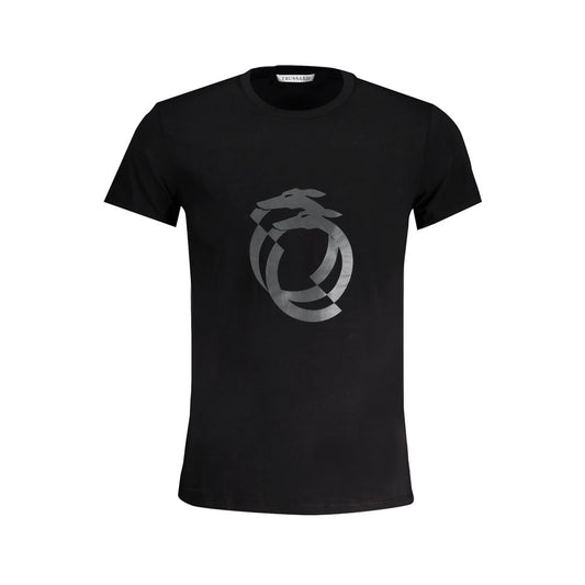 Trussardi Black Cotton T-Shirt - Classic Comfort and Style