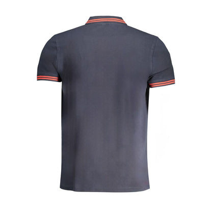 Cavalli Class Blue Cotton Polo Shirt - Stylish Sophistication
