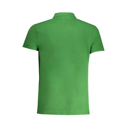 Cavalli Class Green Cotton Polo Shirt - Stylish and Elegant