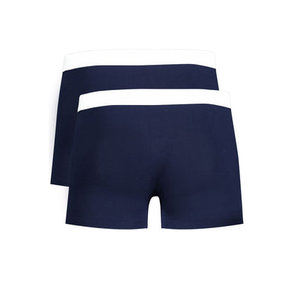 Trussardi Blue Cotton Boxer Briefs - Bi-Pack