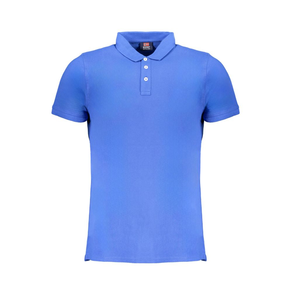 Norway 1963 Blue Cotton Polo Shirt - Classic Scandinavian Style