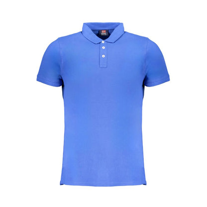 Norway 1963 Blue Cotton Polo Shirt - Classic Scandinavian Style