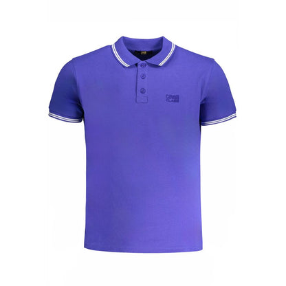 Cavalli Class Blue Cotton Polo Shirt - Stylish Leisurewear