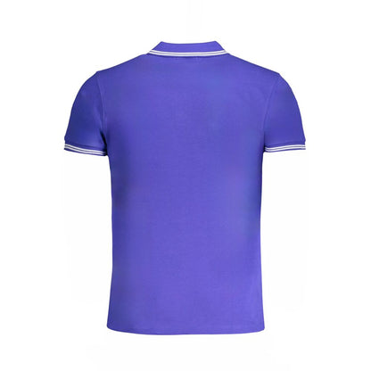 Cavalli Class Blue Cotton Polo Shirt - Stylish Leisurewear