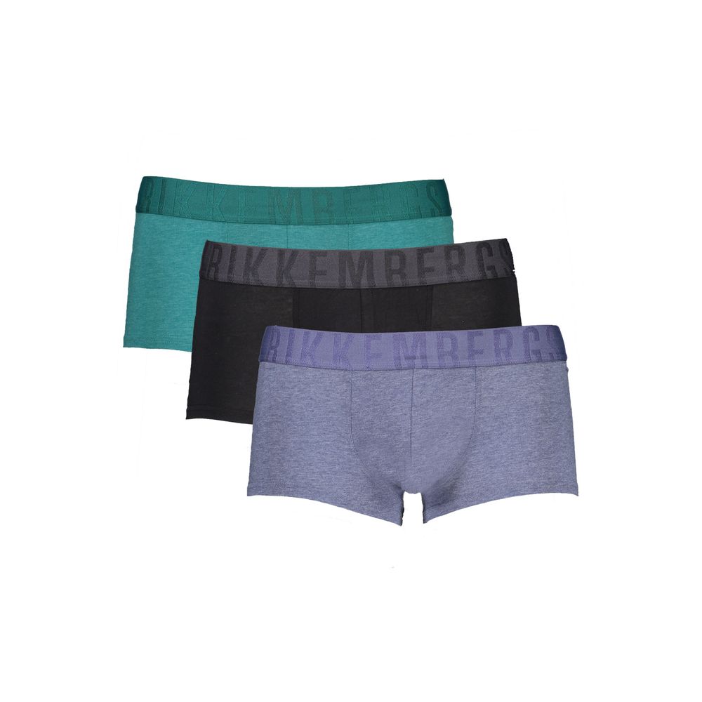 Bikkembergs Green Polyester Men Boxer Tri-Pack