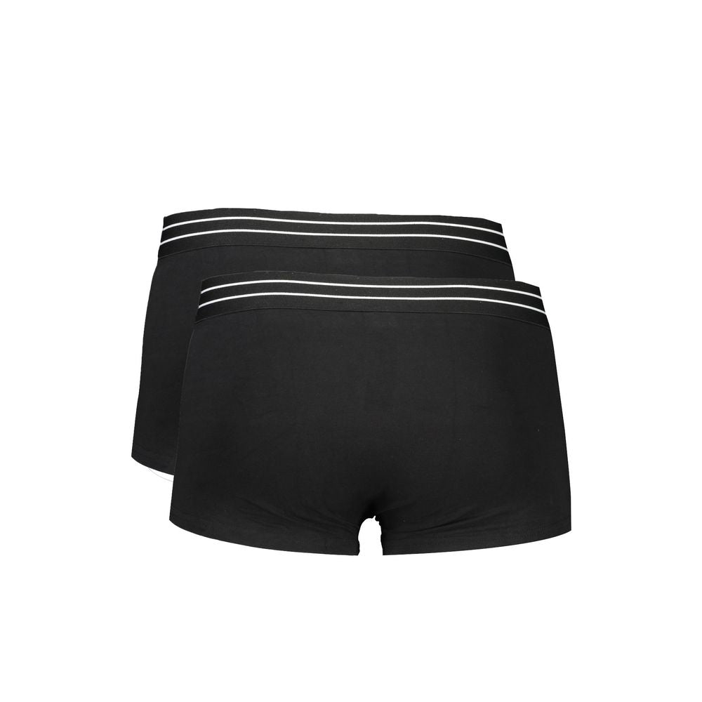 Cavalli Class Black Cotton Men Boxer Briefs