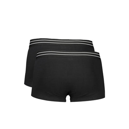 Cavalli Class Black Cotton Men Boxer Briefs