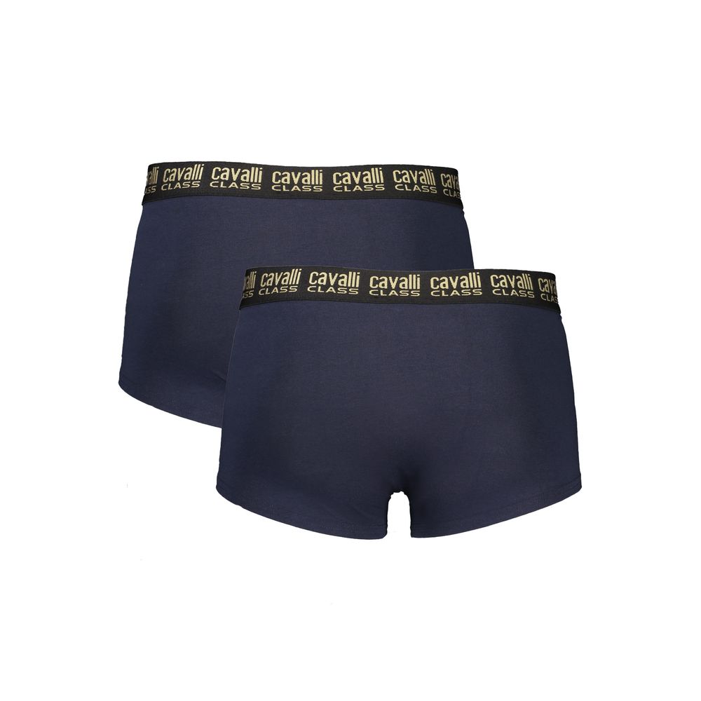 Cavalli Class Blue Cotton Men Boxer Briefs