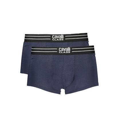 Cavalli Class Blue Cotton Men Boxer Briefs