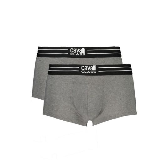 Cavalli Class Brown Cotton Men Boxer - Dual Pack