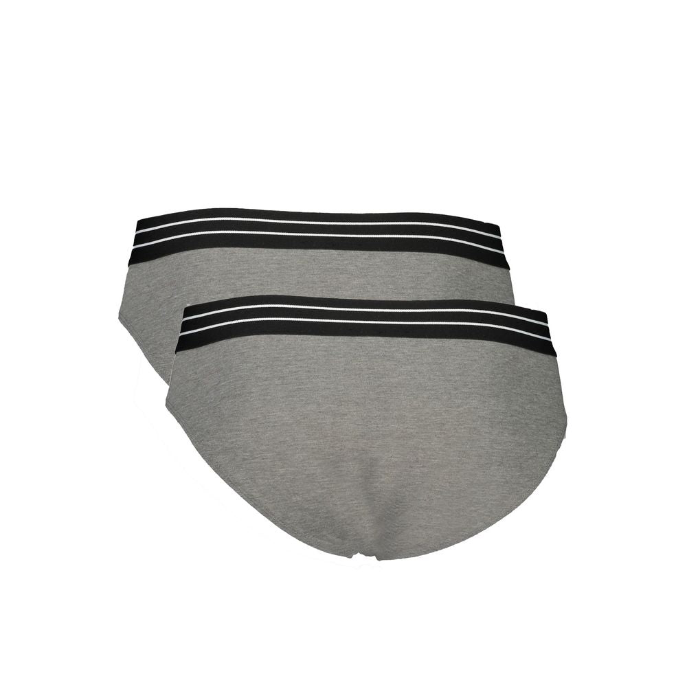 Cavalli Class Brown Cotton Men Underwear - Bi-Pack Slips