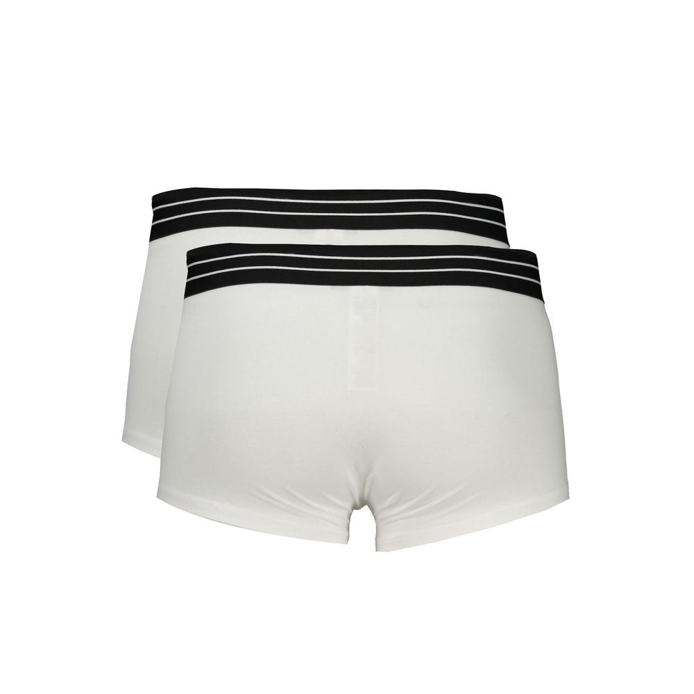 Cavalli Class White Cotton Men Boxer Bi-Pack