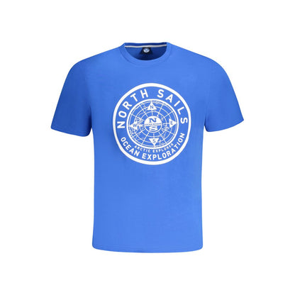 North Sails Blue Cotton Men T-Shirt
