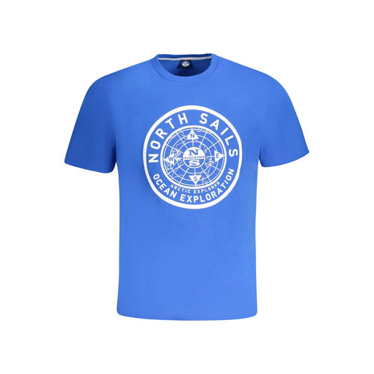 North Sails Blue Cotton Men T-Shirt