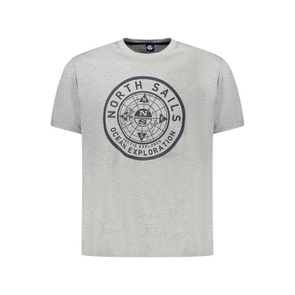 North Sails Brown Cotton Men T-Shirt