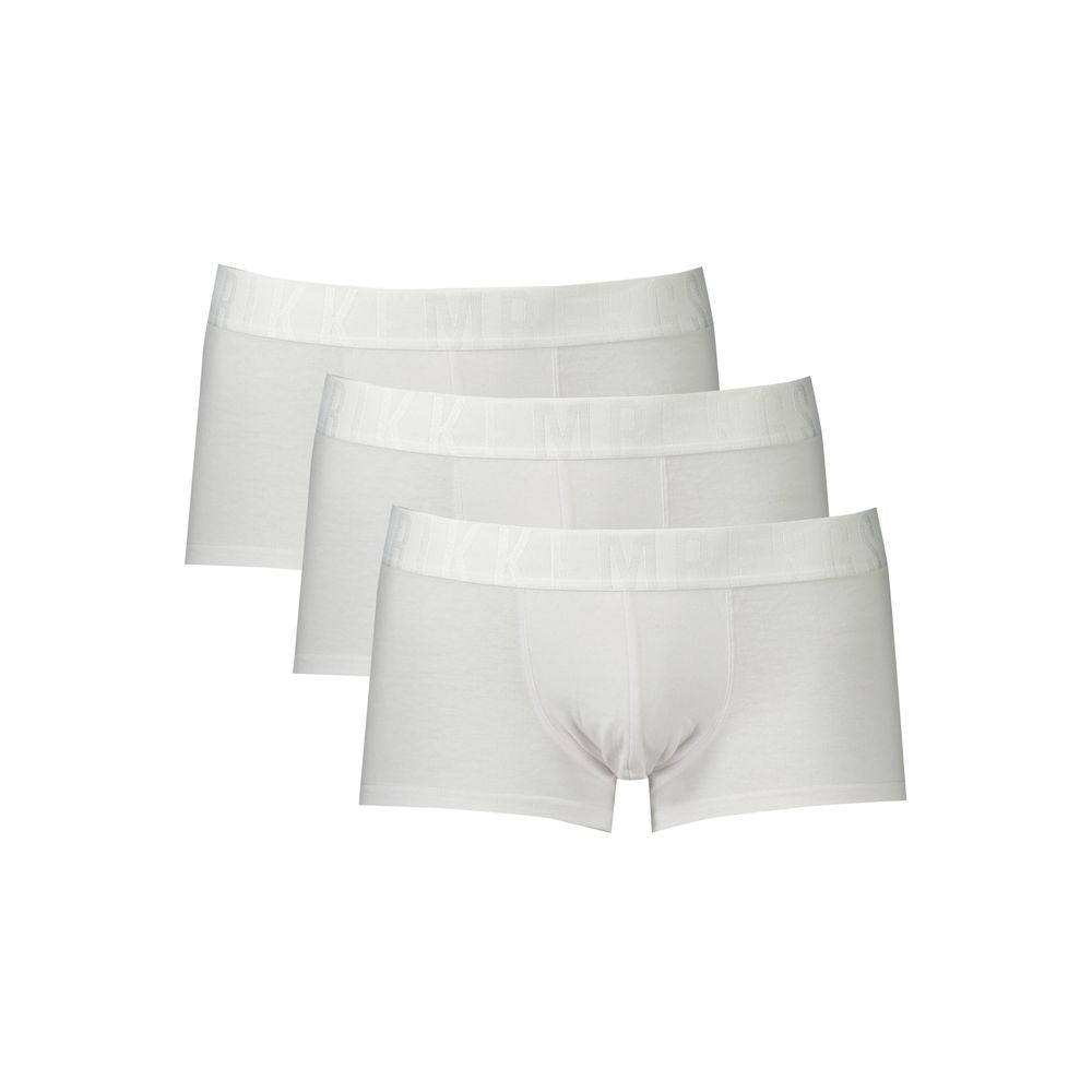 Bikkembergs White Polyester Men Boxer - Tonal Parigamba Boxers Tri-Pack