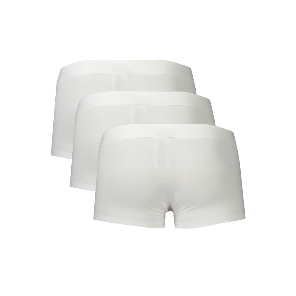 Bikkembergs White Polyester Men Boxer - Tonal Parigamba Boxers Tri-Pack