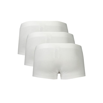 Bikkembergs White Polyester Men Boxer - Tonal Parigamba Boxers Tri-Pack