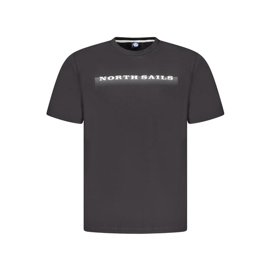 North Sails Black Cotton Men T-Shirt
