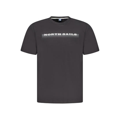 North Sails Black Cotton Men T-Shirt
