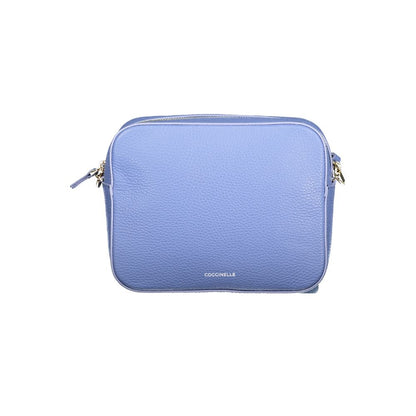 Coccinelle Light Blue Leather Women Handbag - Tebe Bag