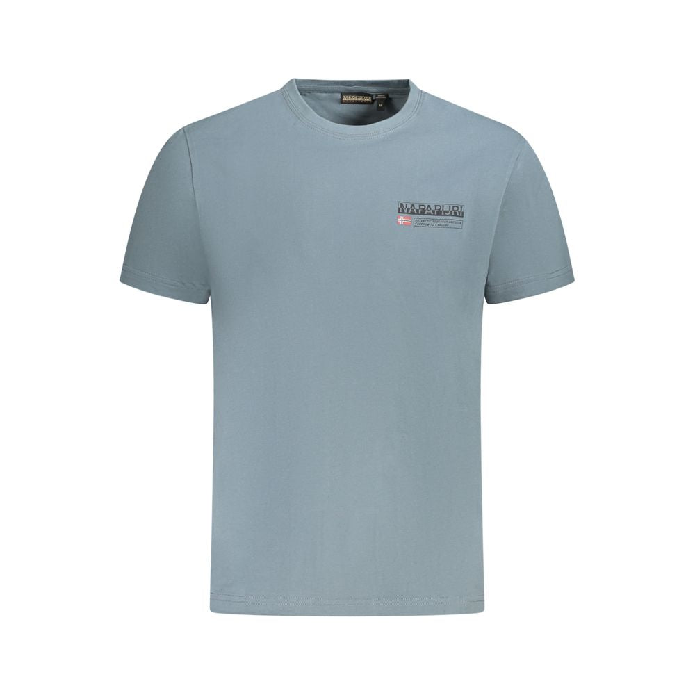 Napapijri Blue Grey Cotton Men T-Shirt
