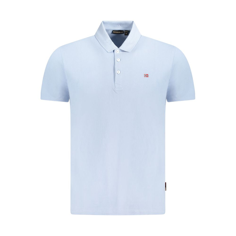 Napapijri Light Blue Cotton Men’s Polo Shirt