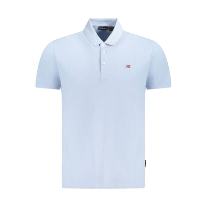 Napapijri Light Blue Cotton Men’s Polo Shirt