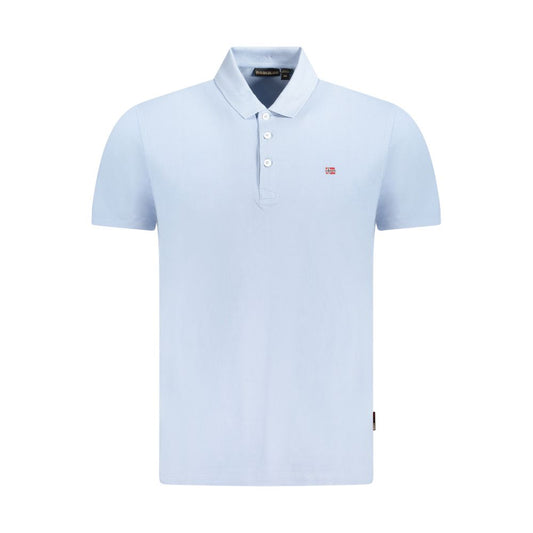 Napapijri Light Blue Cotton Men’s Polo Shirt