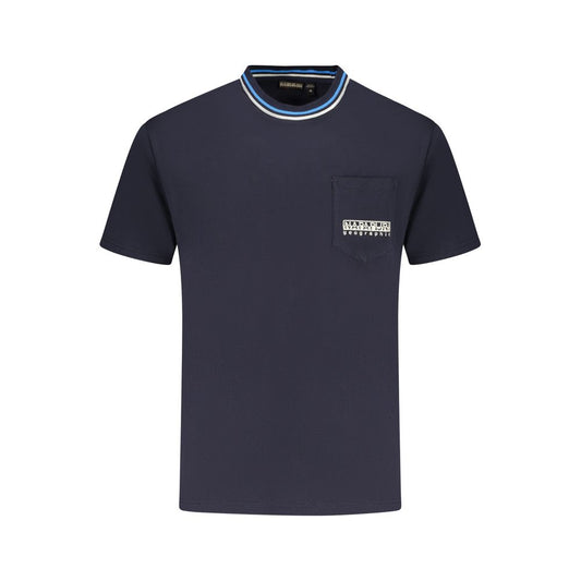 Napapijri Blue Cotton T-Shirt - Relaxed Fit