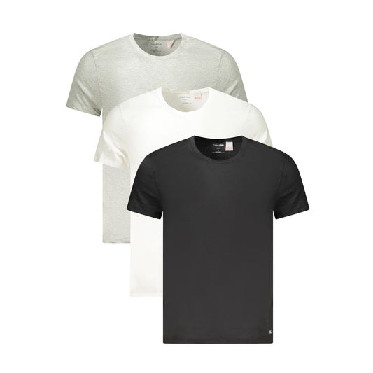 Calvin Klein 3 Pack Cotton Men's T-Shirts - Grey/White/Black