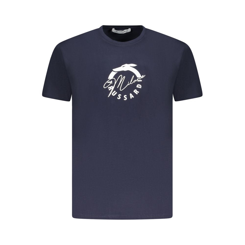 Trussardi Blue Cotton Men T-Shirt