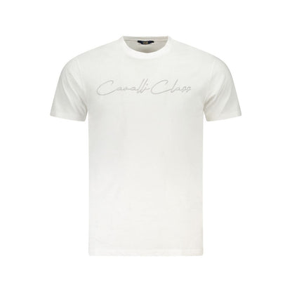 Cavalli Class White Cotton Mens T-Shirt