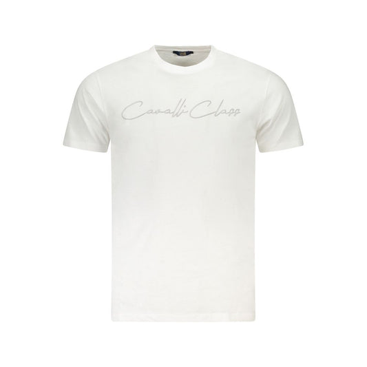 Cavalli Class White Cotton Mens T-Shirt