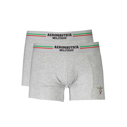 Aeronautica Militare Brown Cotton Men Boxer Briefs