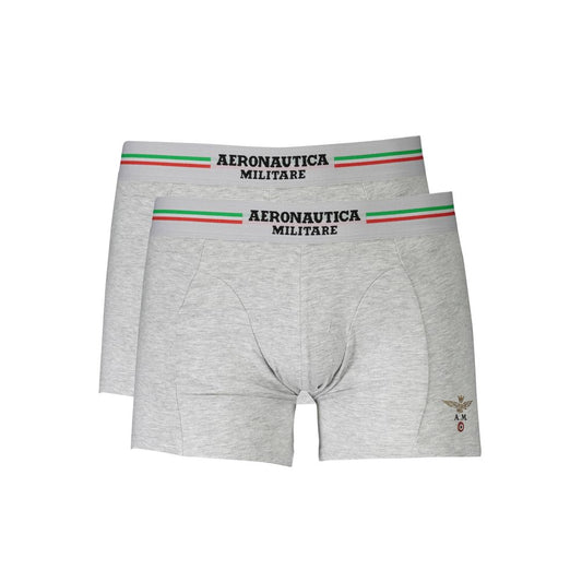 Aeronautica Militare Brown Cotton Men Boxer Briefs