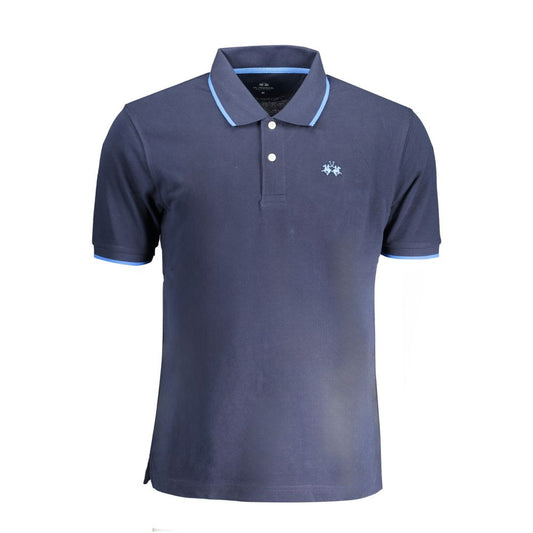 La Martina Blue Cotton Men's Polo Shirt
