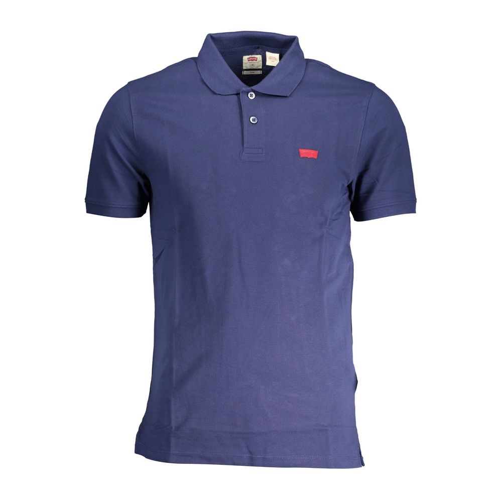 Levi's Blue Cotton Men Polo - Size S