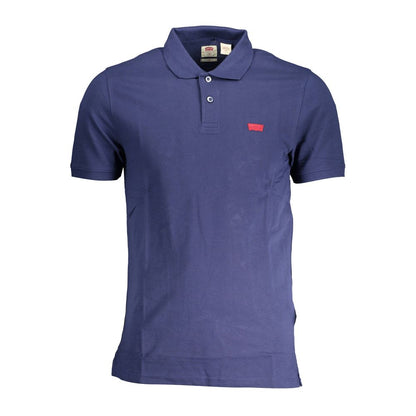 Levi's Blue Cotton Men Polo - Size S