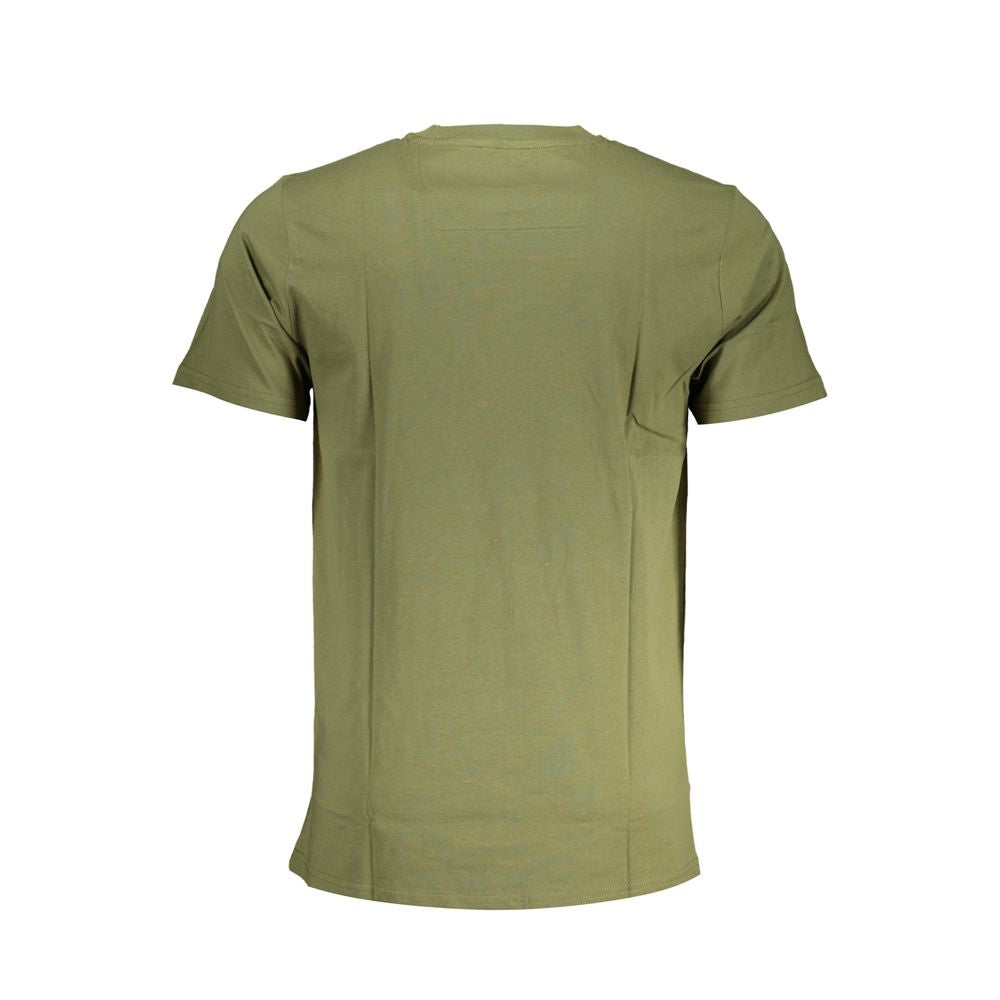 Cavalli Class Green Cotton T-Shirt - Effortless Urban Luxe