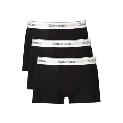 Calvin Klein Black Cotton Men Boxer Short Tri-Pack