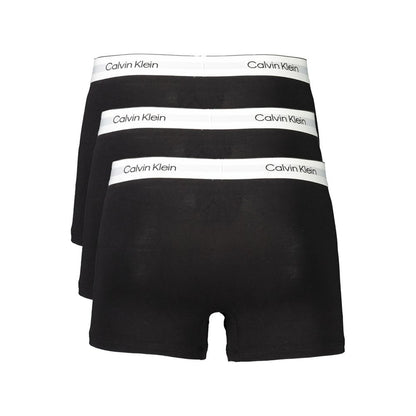 Calvin Klein Black Cotton Men Boxer Short Tri-Pack