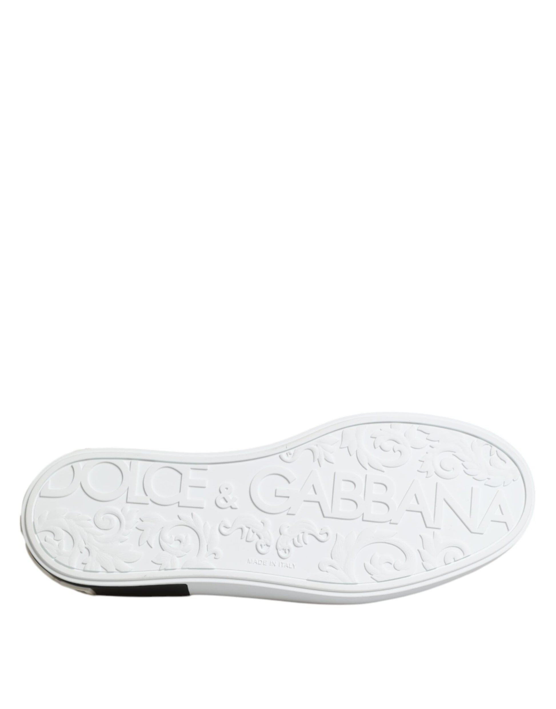 Dolce & Gabbana Red Logo Low Top Slip On Men Sneakers