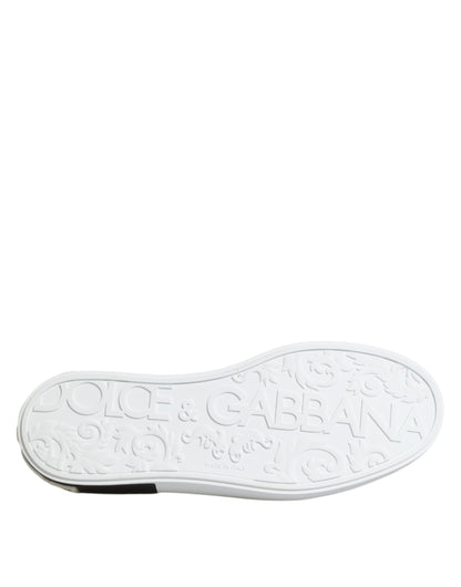Dolce & Gabbana Red Logo Low Top Slip On Men Sneakers